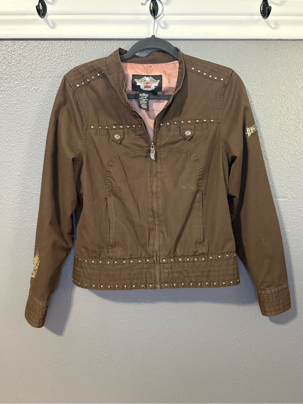 Harley-Davidson women's studded motorcycle jacket size S (SKU 280)